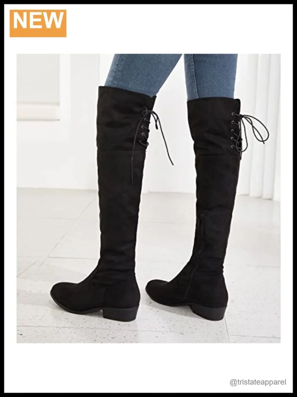 Faux Suede Thigh High Over the Knee Low Heel Block Heel Boots